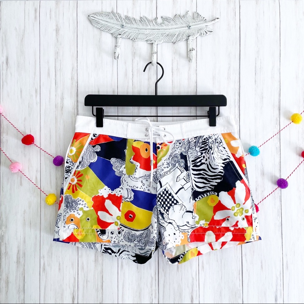 Mr Turk Trina Turk Abstract Swim Trunk Board Shorts 30